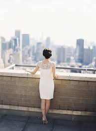 Elegant Nyc Engagement Session Bridal Portraits Short Wedding Dress Casual Wedding Dress Wedding Dresses With Straps