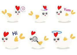 Cartoon Bird With Hair On Head Cute White Bird Illustration
