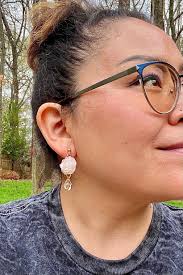 Opal Rose Earrings, Polymer Clay Earrings, Minimalist Earrings, Well Made  Earrings, Fast Shipping