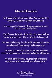 Gemini Sign Dates Traits More Gemini Decans Gemini Sign Astrology Gemini