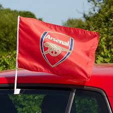 * large arsenal fc supporters flag. Arsenal Car Flag Two Pack Ez Football