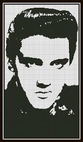 Black And White Silhouette Cross Stitch Patterns Cross Stitch Pattern Elvis Silhouette By Silhouettecentral On Etsy 4 00 Pixelart Vysivani Celebrity