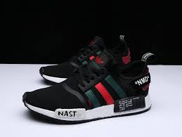 Adidas Black And Green Running Shoes Off White X Adidas Nmd R1 Pk Black Green Red White Factory Authentic Shoe Adidas Nmd Adidas Nmd R1 Red Sneakers