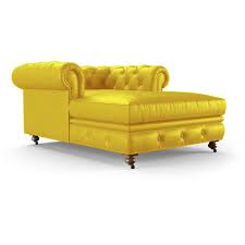 Joybird Liam Mid Century Modern Yellow Leather Chaise 4 549 Liked On Polyv Mid Century Leather Chair Mid Century Modern Leather Chair Modern Leather Chair