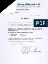 Note d'information technique relative à l'organisation du travail des experts opérationnels. Note De Service Horaires Ramadan