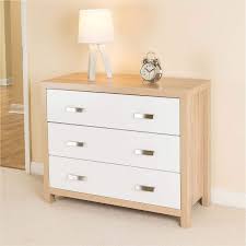 Vacuum sanded project to remove sanding residue. Christow Bianco Oak Effect White Wood 3 Drawer Chest Of Drawers Modern Bedroom Furniture Buy Online In United Arab Emirates At Desertcart Ae Productid 48642170