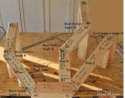 Roof Framing Geometry: 45 Plan Angle Rake Wall Plates