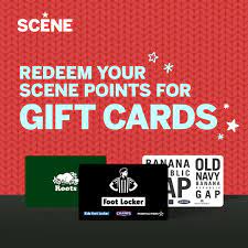 Check spelling or type a new query. Scene On Twitter There S A New Way To Enjoy Scene Points You Can Now Redeem For Gift Cards From Stores Like Roots Indigo Foot Locker Gap And More Find Great Gifts For