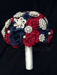 Shop incredibly lifelike exquisite blooms. Patriotic Red White And Blue Velvet Rose And Pearl Brooch Bouquet Just In Time For Summer 4th Of July Or Patriotic Wedding Red White Blue Wedding July Wedding