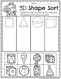 shapes worksheets planning playtime