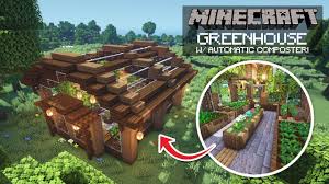 A quick tutorial on how to make an automatic composter in minecraft. Minecraft Greenhouse Tutorial W Automatic Composter How To Build Youtube