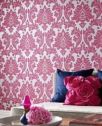 Vector floral black background wallpaper with vintage flowers, scroll leaves, swirls, curves. Giving Your Home A Vintage Makeover Hot Pink Wallpaper Pink Damask Wallpaper Pink And Grey Wallpaper