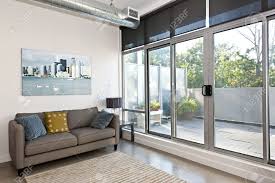 Get a fresh perspective for this online shopping industry by. Living Room With Sliding Glass Door To Balcony Artwork From Stock Photo Picture And Royalty Free Image Image 15391763
