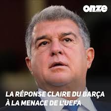 La réponse claire du Barça à la menace de l'UEFA ➡️  https://l.onzemondial.com/Nwa