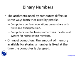 Other base system to decimal system. Binary Numbers Principles Of Computer Architecture Lecture Slides Docsity