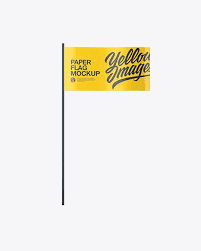 Free pop socket mockup psd for photoshop cc. Paper Flag Mockup Front View In Object Mockups On Yellow Images Object Mockups In 2020 Mockup Free Psd Free Psd Mockups Templates Psd Mockup Template