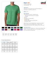 Anvil T Shirt Size Chart Rldm