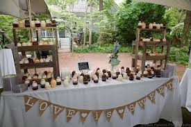 Elegant bites displayed on wood table. Wedding Buffet Table Latest Buffet Ideas