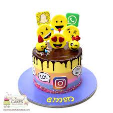 Emoji And Social Media Theme Cake