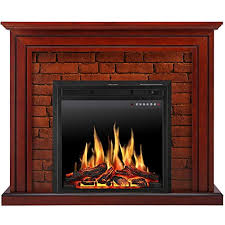 See more ideas about fireplace, brick fireplace, fireplace design. Jamfly Electric Fireplace Mantel Package Traditional Brick Wall Design Heater With Remote Control And Led Touch Screen Tv Stand Home Accent Furnishings Freestanding Fireplace With Multicolor Flames Buy Online In Belize At