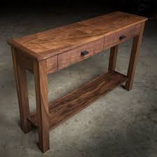 Modern Walnut Console Narrow Console Table 48 X Etsy Narrow Console Table Shaker Furniture Console Table