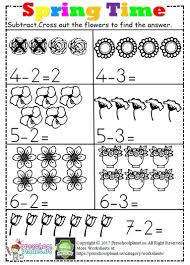 Spring Subtraction Worksheet For Kids Subtraction Worksheets Worksheets For Kids Subtraction Kindergarten