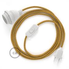 It can also link device to a power supply for charging purpose. Snakebis Wiring With Lamp Holder And Fabric Cable Glittering Gold Rl05 Creative Cables International