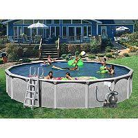 Heritage Rock View Round Deluxe Pool Package 24 X 52 Sam S Club Pool In Ground Pools Round Pool