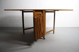 Mcm Danish Drop Leaf Table 4 Folding Chairs Drop Leaf Table Folding Chair Danish Modern
