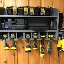 Cabinet Grade Cordless Drill Organizer Ultimate Gift Gift Etsy In 2021 Garage Tool Storage Tool Storage Diy Power Tool Storage