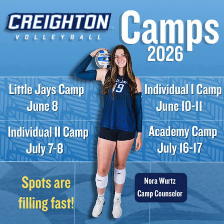 ⚠️Don't miss your chance to come learn from the Creighton Volleyball  coaches and players this summer! Spots for Creighton Volleyball camps are  filling fast, so register today⚠️ Register at creightonvolleyballcamps.com  See you