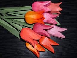 Wooden Tulips Kajsa Handcrafted Flowers Colourful Spring Beauty Decor Handcraft Flower Spring Tulips Handcraft