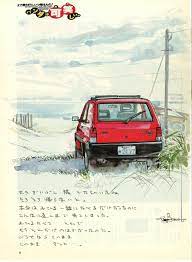 fiat panda japan watercolor フィアット パンダ フィアット 車 イラスト