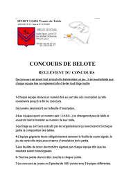 Permet de se faire affronter 100 équipes avec répartition des tables. Resident Dense Pants Feuille De Match Concours Belote Praystl Org