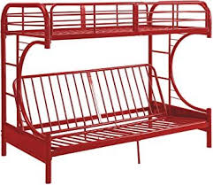 Acme Eclipse Twin Full Futon Bunk Bed 02081rd Red In 2020 Futon Bunk Bed Full Futon Bunk Beds