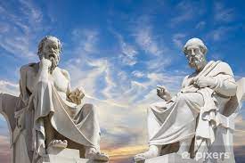 Vinilo Pixerstick Platón y Sócrates, los grandes filósofos antiguos griegos  • Pixers® - Vivimos para cambiar