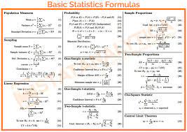 Basic Statistics Formulas Data Science Learning Statistics Math Learning Mathematics