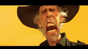 Cowboy caricatures. Can you name each actor and a favorite Western movie  they've been in? (Made with Midjourney)