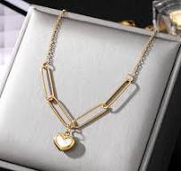 VKME Fashion Colorful Fritillaria 18K Gold Plated 316L Stainless Steel Love  Butterfly Pendant Necklace Female Jewelry Wholesale