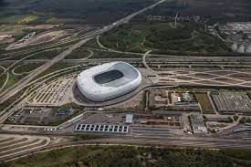 Weitere ideen zu fußballstadion, stadion, münchen. Munchen Und Umgebung Von Oben Aus Dem Zeppelin 2 Von Der Allianz Arena Uber Unterfohring Nach Oberfohring Bild 1701398 Erde In Bildern