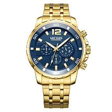 Une montre diffère d'une horloge, d'une pendule ou de tout autre instrument de mesure du temps par le fait qu'elle peut être emportée lors de déplacements sans que son fonctionnement. Hommes Montres Mode Acier Inoxydable Impermeable Quartz Analogique Montre D Affaires Chronographe Montre Pour Homme