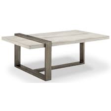 Wohomo coffee table round coffee table and rectangular coffee table 2 in 1 industrial modern style coffee table for living room, rustic brown. Magnussen Home Wiltshire Mh Contemporary Rectangular Cocktail Table With Metal Base Value City Furniture Cocktail Coffee Tables