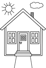 Coloring is a wonderful activity for little humans. Simple House Coloring Pages For Kids Drawing With Crayons
