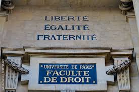 Université de Paris. Faculté de droit. Liberté égalité fraternité Stock  Photo | Adobe Stock
