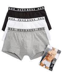 Boss Mens Underwear Cotton Stretch 3 Pack Trunks