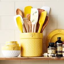 Bee Utensil Crock Sur La Table Kitchen Collection Dinning Room Decor Honey Bee