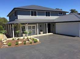 Dulux Timeless Grey Monument Roof Hamptons House Exterior Outside House Colors Facade House