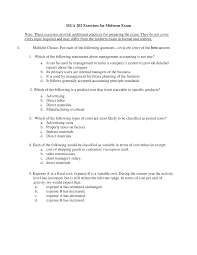 In fact, fixed costs are. Practice Midterm Mga 202 Ub Mga 202 Exercises For Midterm Exam Note These Studocu