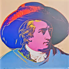 Andy Warhol goethe, 1982 Vintage Poster Size 66 X 66 Cm. 25.98 X 25.98