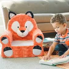 Sweet Seats Orange Fox Children S Chair Machine Washable Cover Animal Adventure S Plush Toys And Room Decor F Plush Chair Character Chairs Childrens Chairs